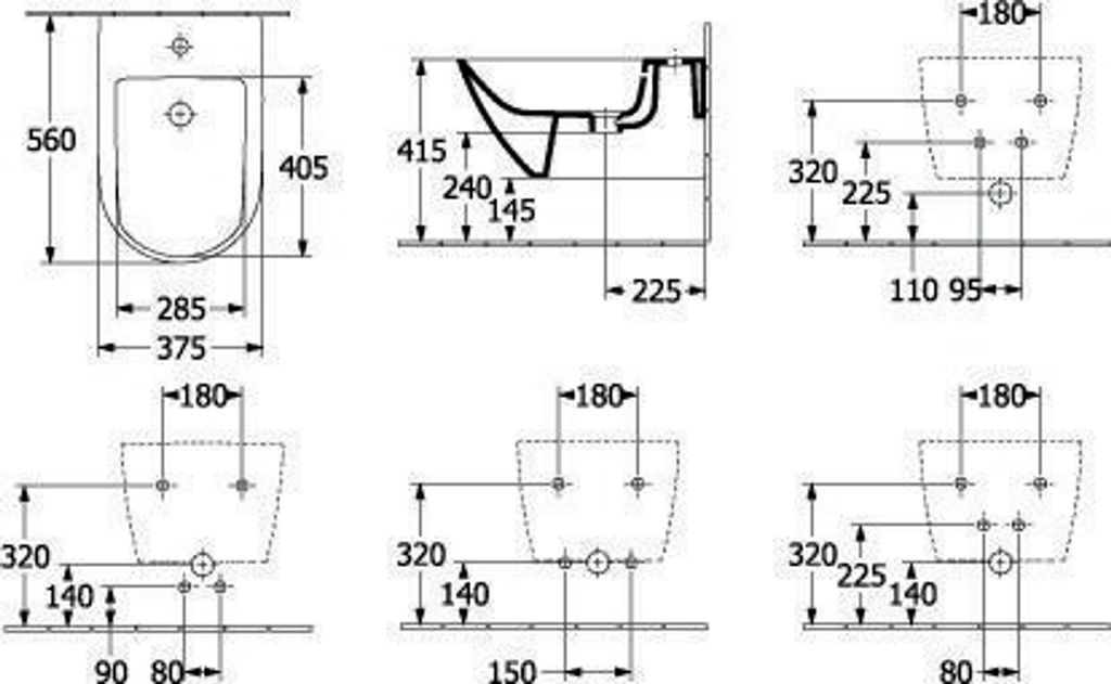 Villeroy & Boch 44700001 Bidet Subway 3.0 560x375x270mm Produktbild 2