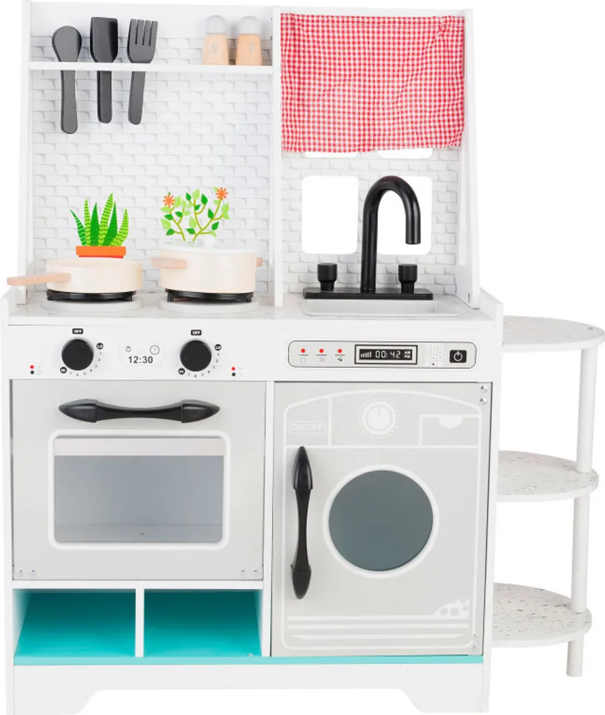Cuisine de jeu TinyTreats 4iQ en bois pour enfants de 70,5x27x81 cm