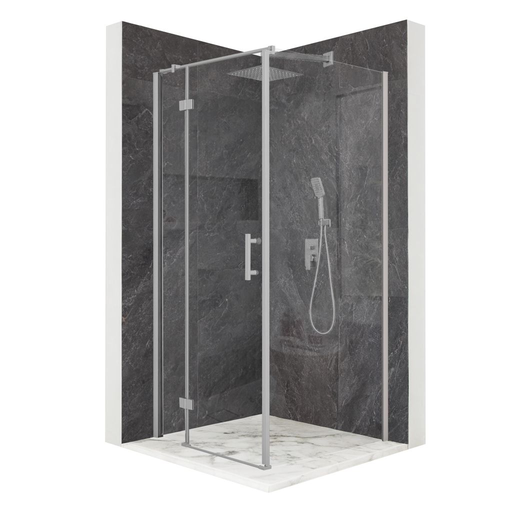 Duschkabine 70 x 70 cm, Schwingtür, Chrom, ESG-Glas 6 mm + Produktbild 