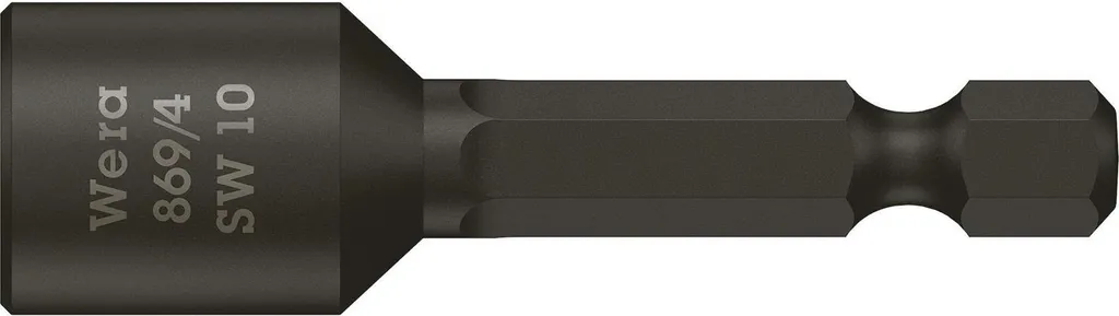 Douille magnétique Wera 869/4 série 4 de 10 mm avec emmanchement 1/4"