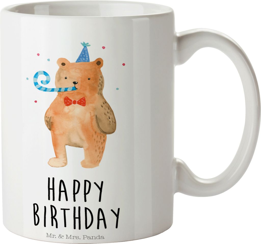Mr. & Mrs. Panda Keramikbecher Bär Geburtstag - Weiß - Produktbild 