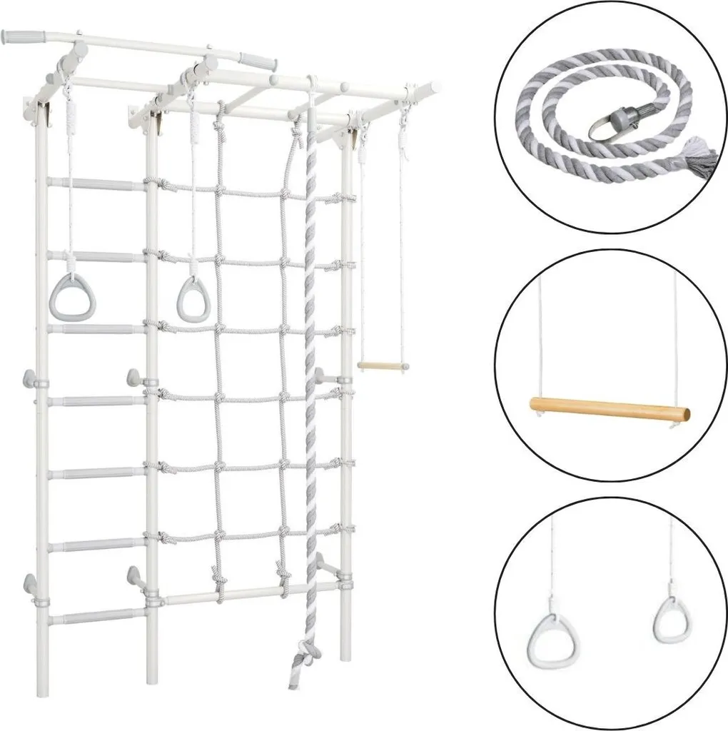 Espalier de sport Comet Next 5 blanc - Mur de gym complet pour enfant
