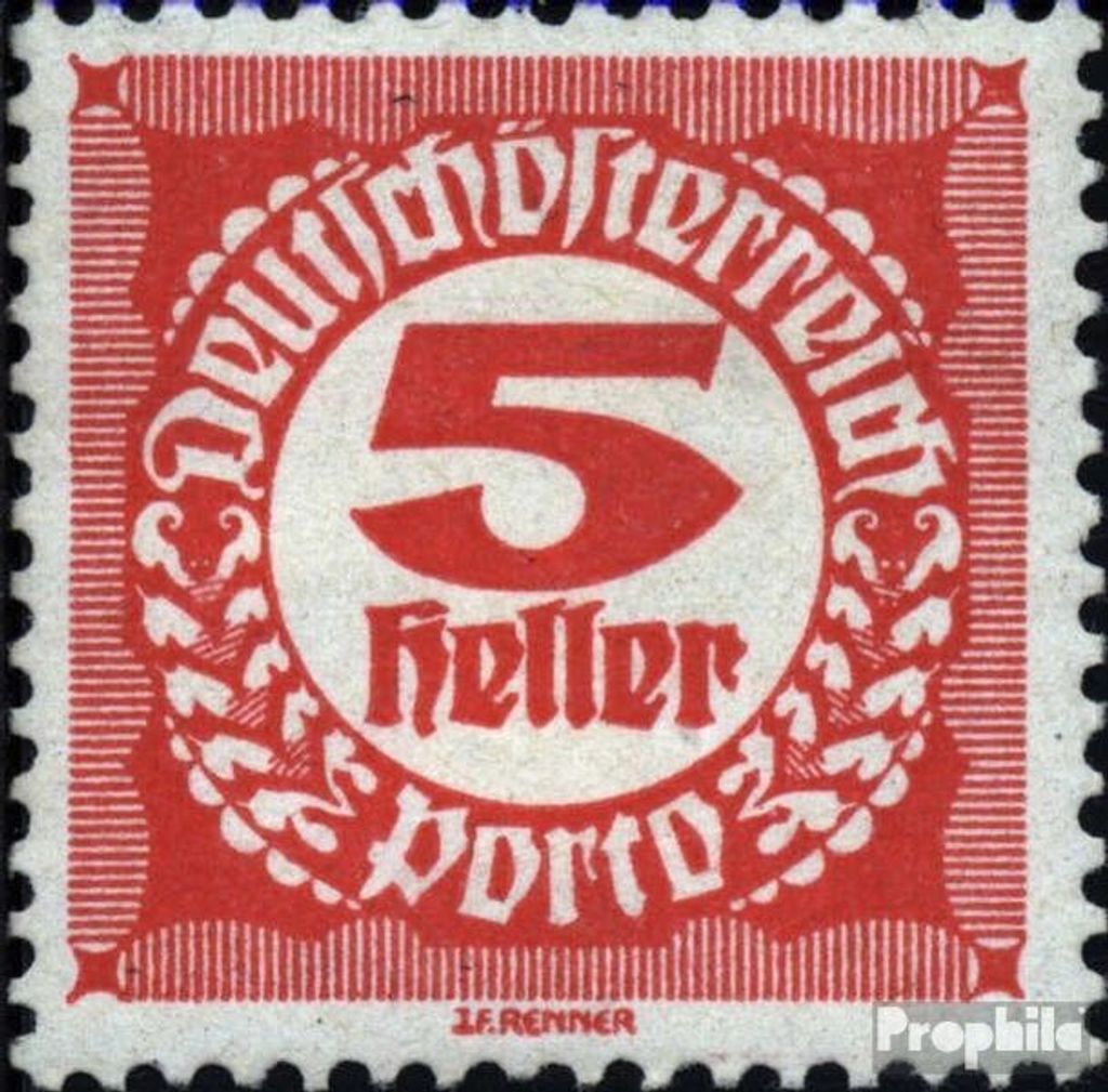 Briefmarken Österreich 1920 Mi P75x postfrisch Portomarken