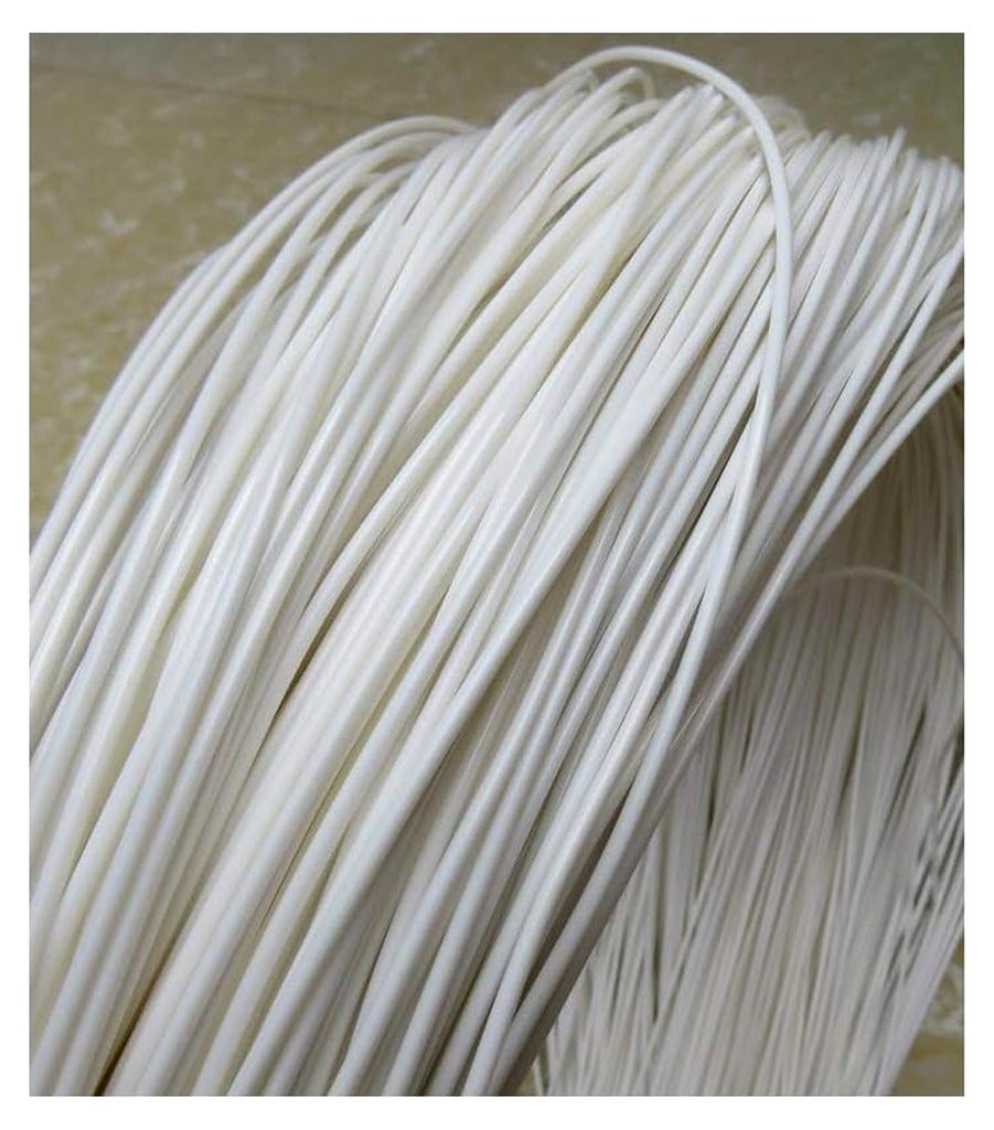 Rundes Kunststoff-Rattan, 2,5 mm, Kunststoffgeflecht, rund, künstliches Rattan, für Reparaturen und Heimwerker, Weben, Aufbewahrungskorb (weiß)
