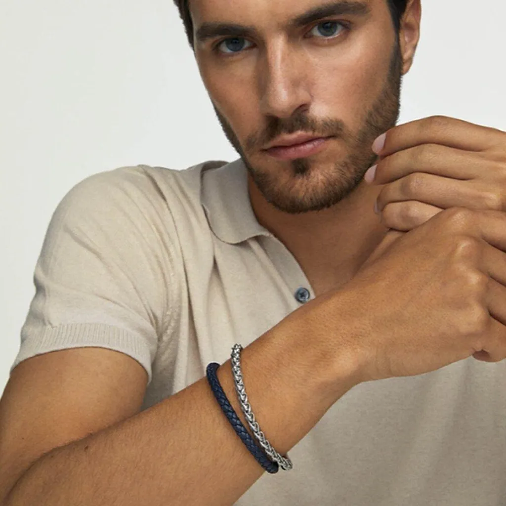 Bracelet en Acier Inoxydable Mailles Larges - Modèle Ao Oamb3209La Robuste