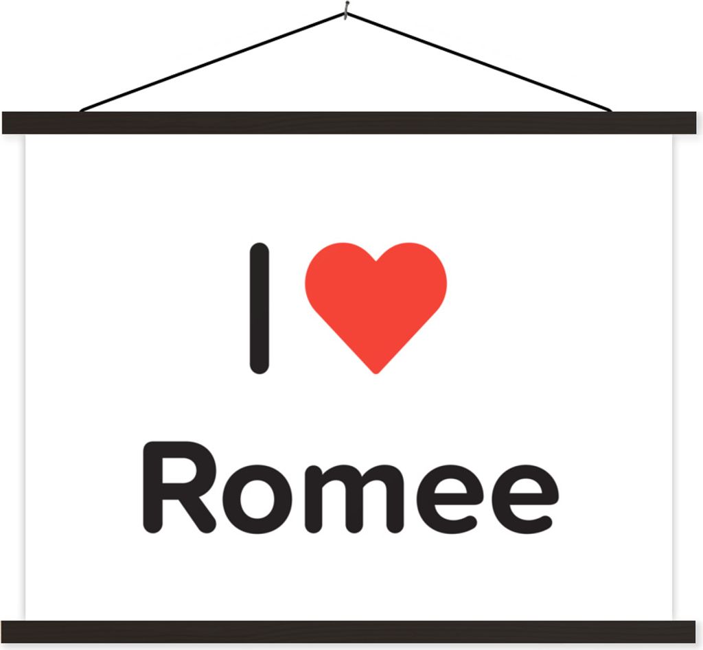 MuchoWow Textilposter Ich liebe - Romee - Mädchen 60x45 cm mit schwarzem Rahmen - Poster Schlafzimmer