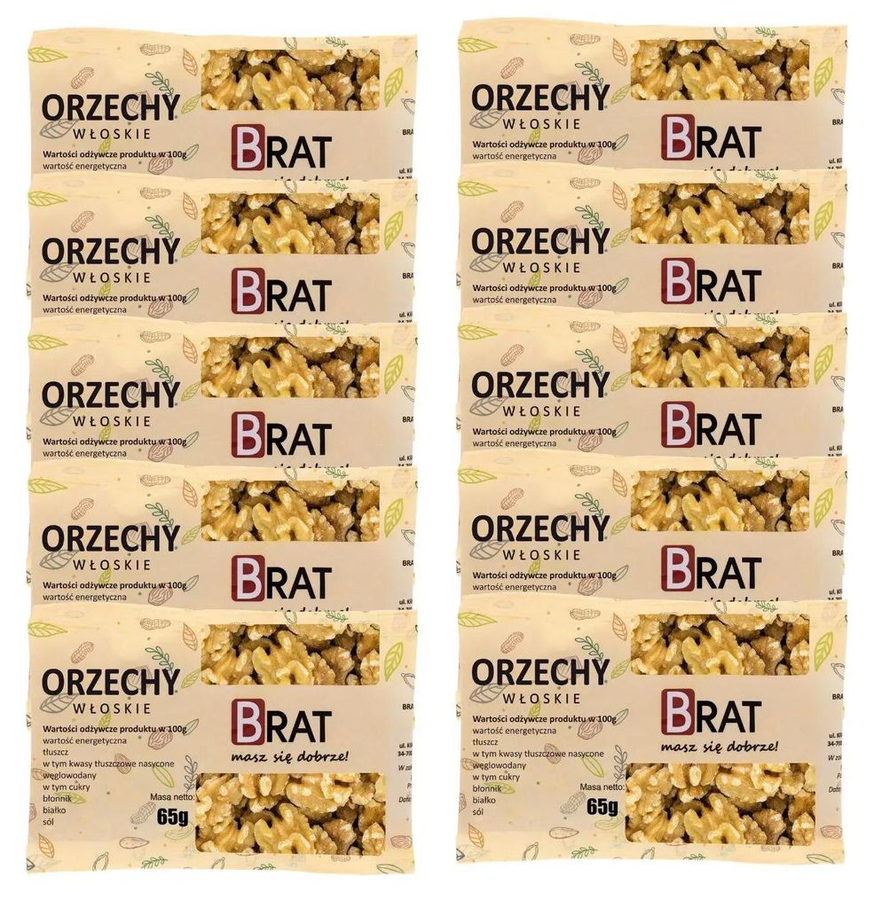 Orzechy włoskie 10 x 65g Zdjęcie produktu 
