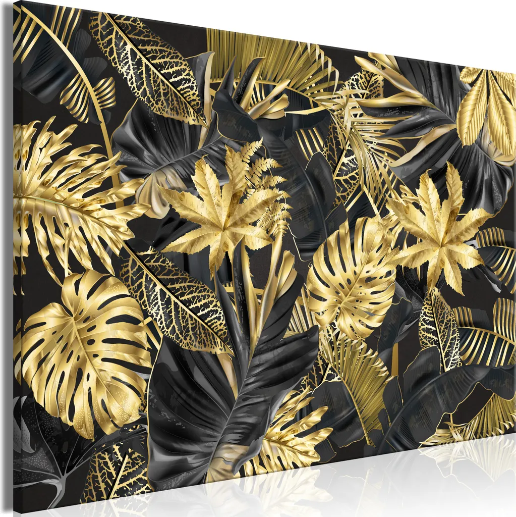 Quadro Grande 120x80 Foglie Verdi | Tela TNT Piante per Soggiorno