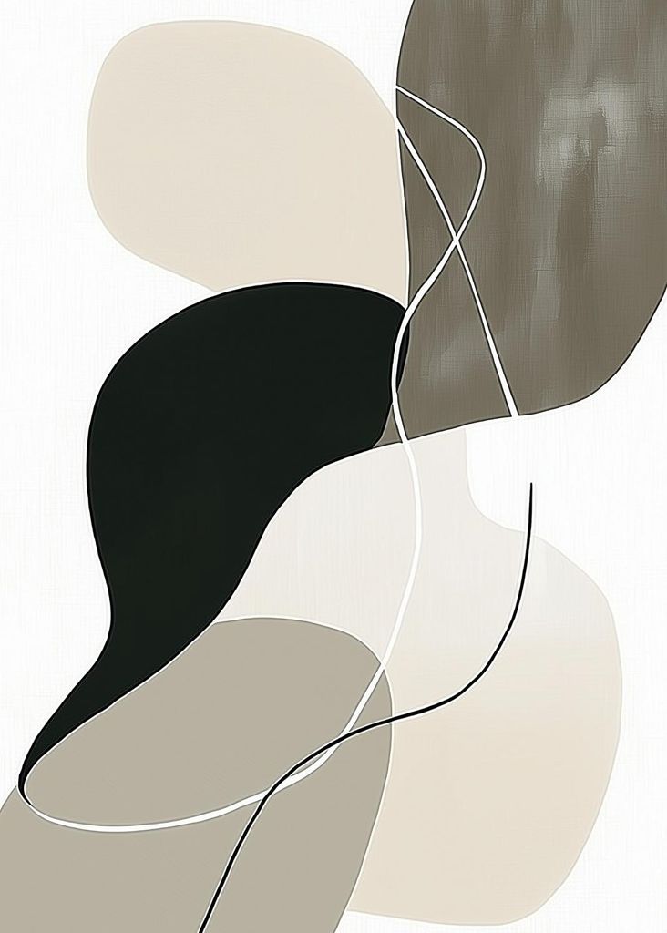 Plakat 50x70cm Linienminimalistisch, Skandinavischer Stil, Boho