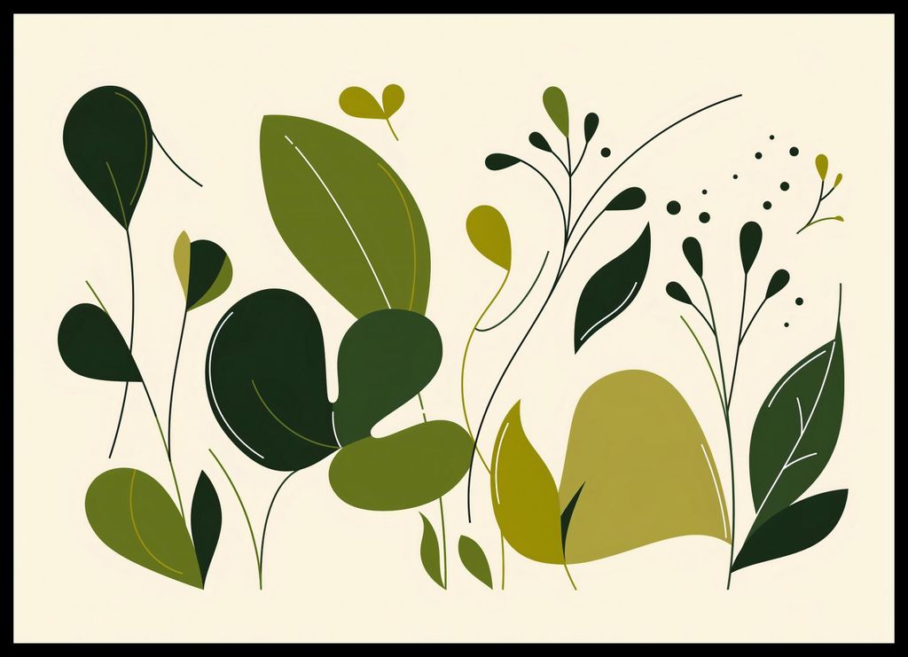 Poster 70x50cm Frische der Blätter