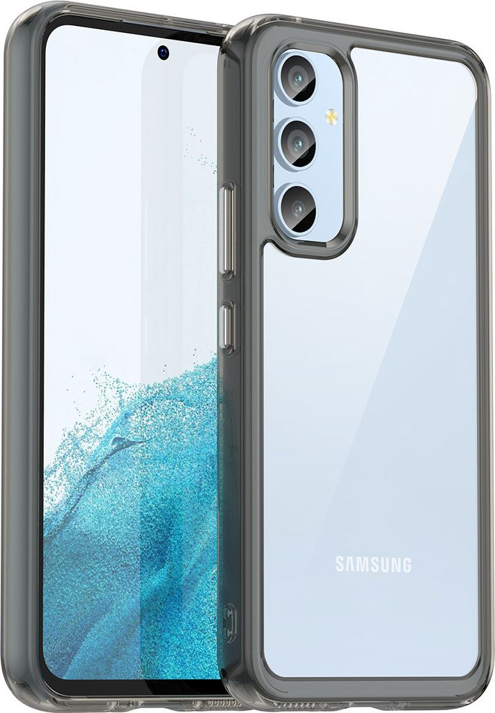 Galaxy A54 5G Hülle, Klar Rückseite Stoßfeste TPU Silikon Bumper Schutzhülle für Samsung Galaxy A54 5G Grau