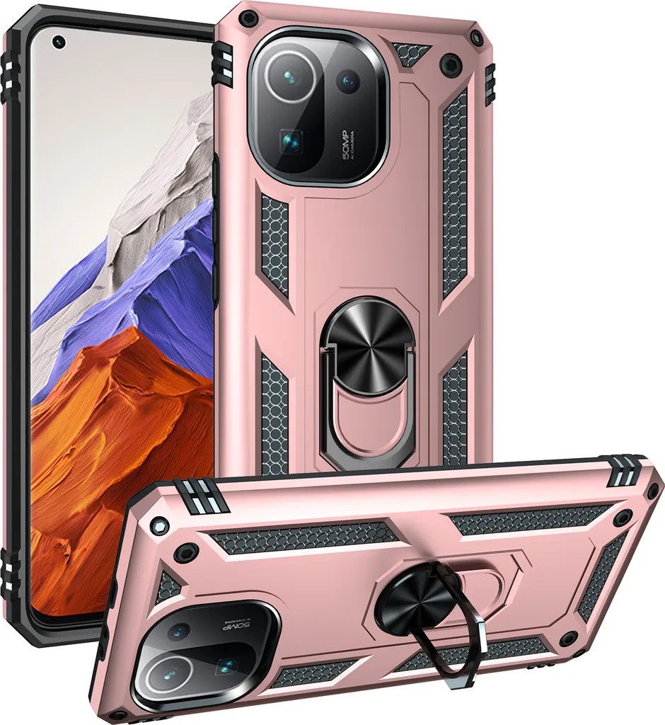 Luxury Case Xiaomi Mi 11 Pro Oro Rosa: Eleganza e Protezione Militare