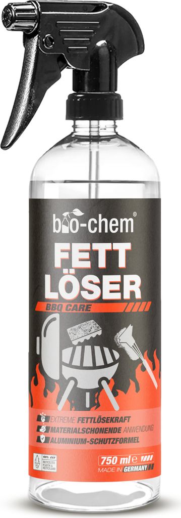 bio-chem Fettlöser Grillreiniger 750 ml – Profi-Spray für Grill, Smoker & Backofen | Starke Fettlösekraft mit Alu-Schutzformel | Materialschon...