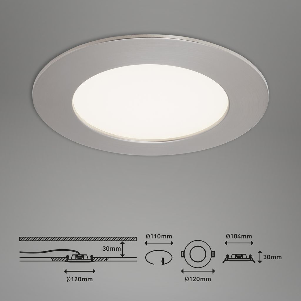 LED vestavné svítidlo BRILONER LEUCHTEN FLAT IN, 8 W, 800 Obrázek produktu 6