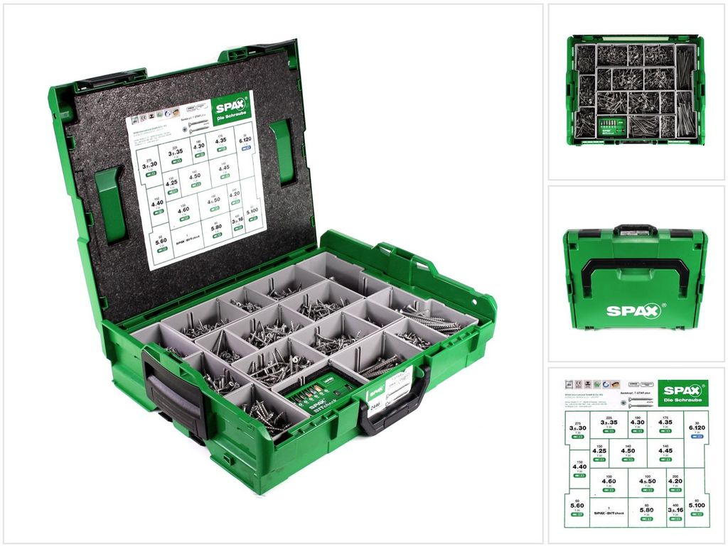 SPAX® zestaw wkrętów do walizek montażowych 2446 szt. z 16 Zdjęcie produktu 