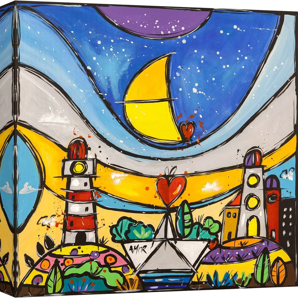 Offerta Quadro Wallas 50x50 cm - L'amore è lì | Spedizione Rapida