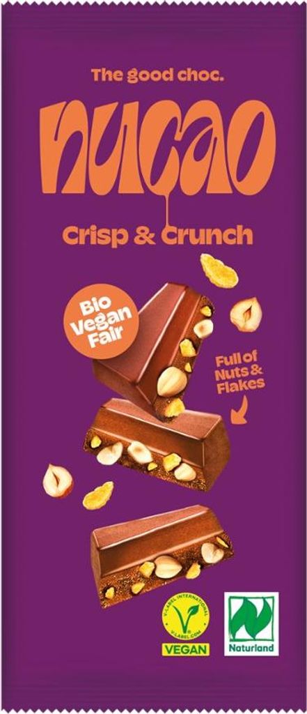 nucao Tafelschokolade Crisp & Crunch 125g