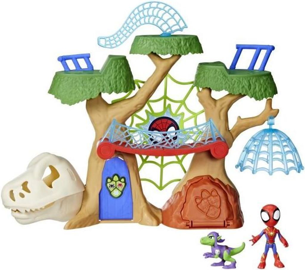Spidey Dino-Webs Wald Basis Spielset, Superhelden Figuren & Zubehör, Spidey und Seine Freunde, Spielzeug ab 3 Jahren