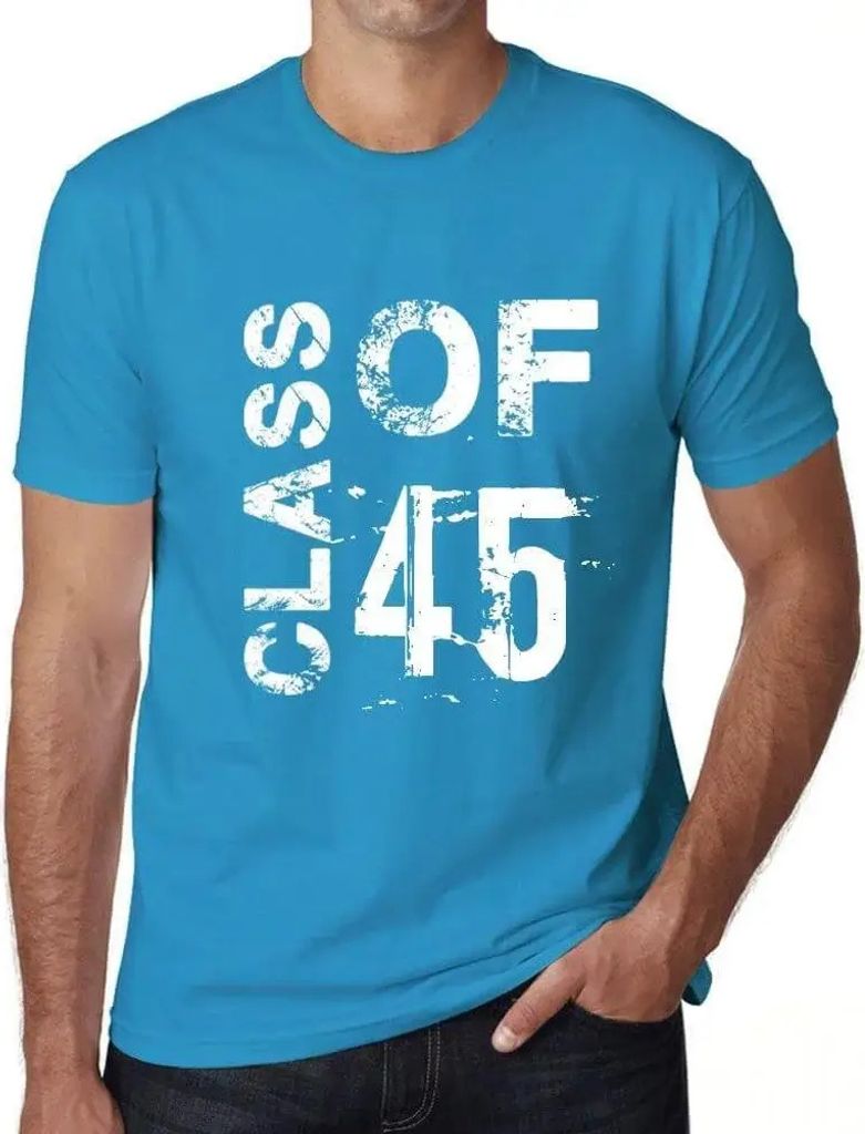 Herren Grafik T-Shirt Klasse von 45 – Class of 45 – Geschenk 79. Geburtstag Jahrestag 79 Jahre Jubiläum 79 Jährige Mann Jahrgang 1945 Kurzarm...