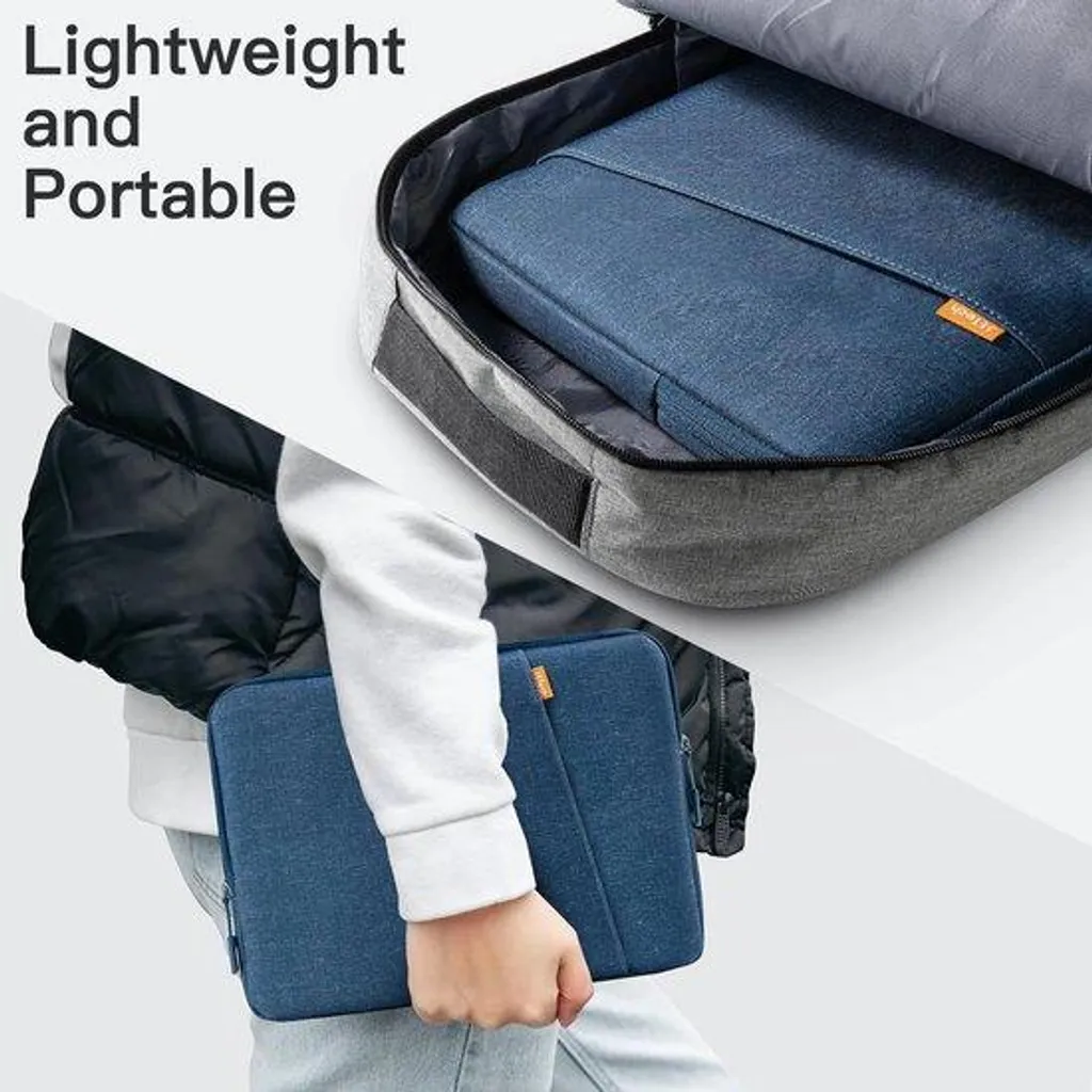 Sacoche PC 16 pouces imperméable bleu marine avec rembourrage antichoc