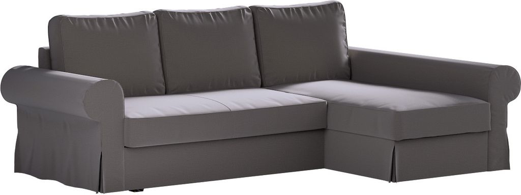 Dekoria Bezug für Backabro Bettsofa / Recamiere, braun, Bezug für Bettsofa Backabro mit Recamiere