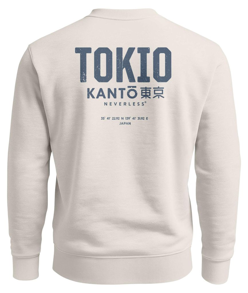 Sweatshirt Herren Pullover mit Backprint Tokio Kantō Japan Asia Inspired Fashion Streetwear Neverless