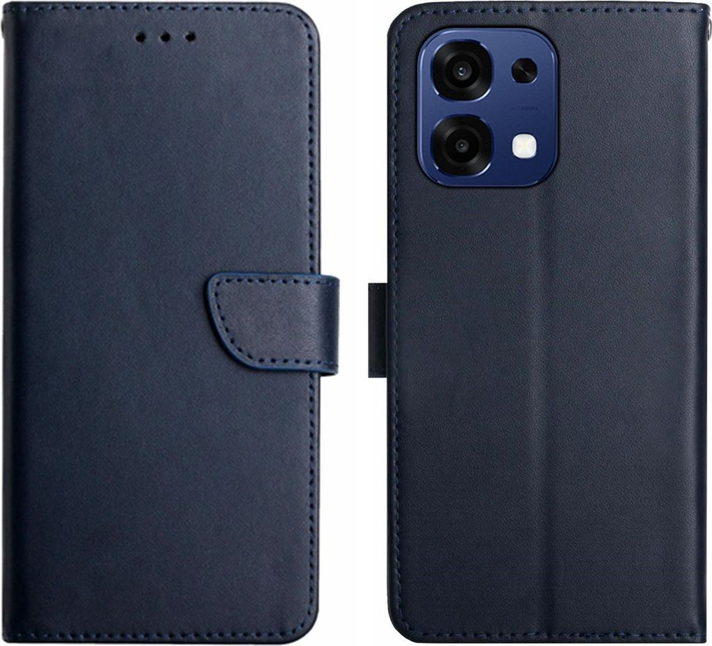 OPPO A6 Pro 5G Hülle - Coverup Genuine Leather Klapphülle - Echtes Leder - Blau