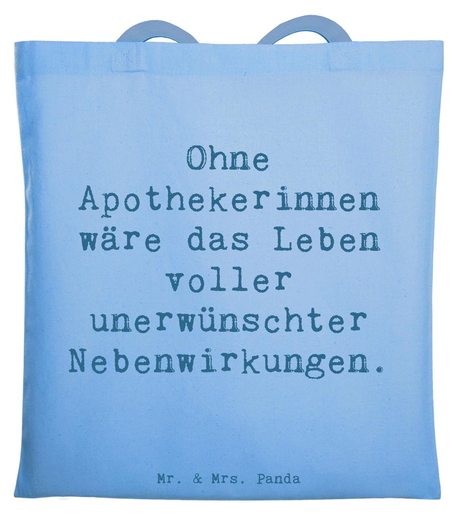 Mr. & Mrs. Panda Tote Bag Spruch Apothekerin Nebenwirkung - Produktbild 