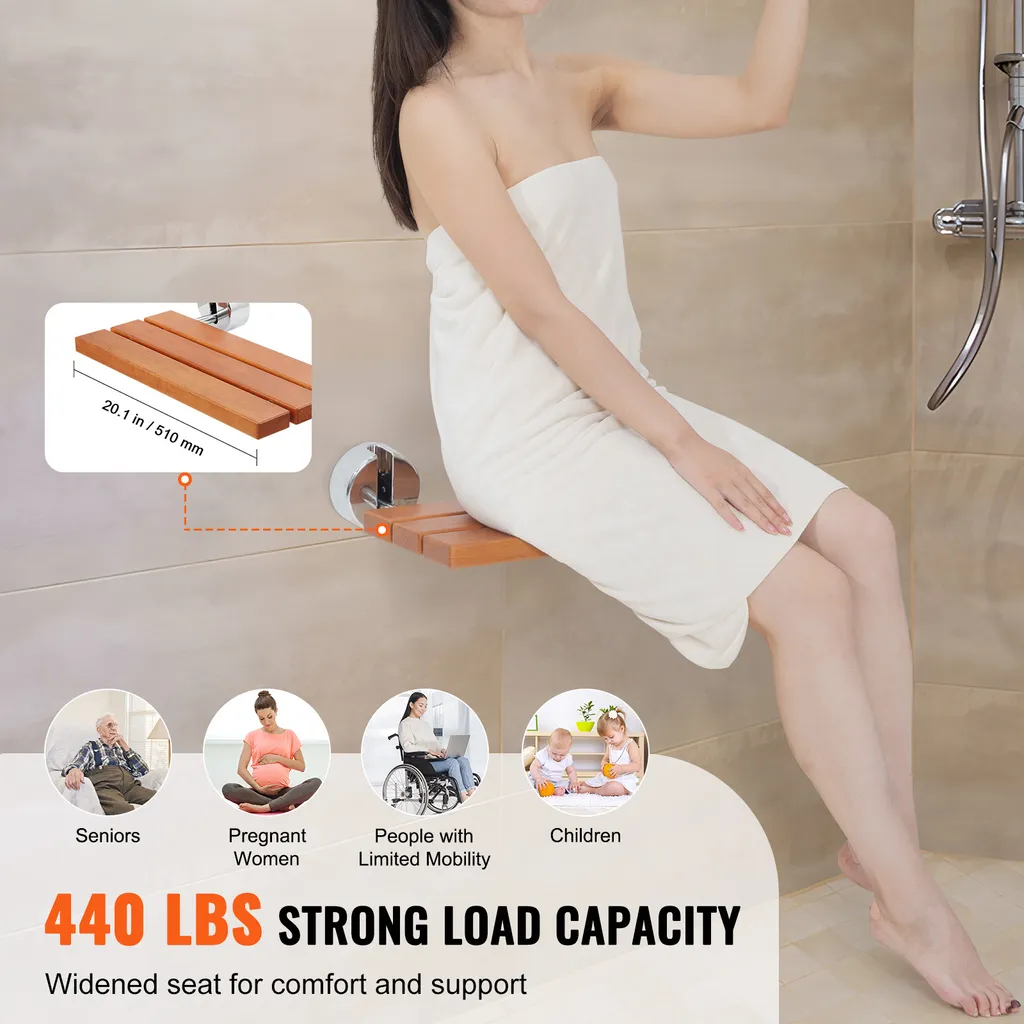 Siège de douche rabattable peu encombrant pour petite salle de bain - 3