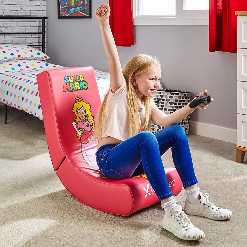 Fauteuil de Jeu Enfant Princesse Peach - Idéal Lecture et Console Switch - 14