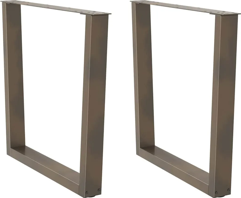 Set 2 Gambe Tavolo a V Acciaio 80x72 cm - Offerta Stile Industriale