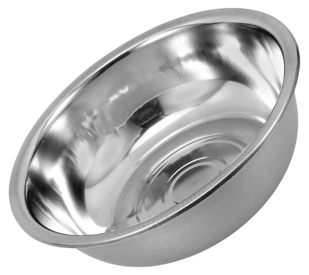 Edelstahl Gemüse- und Salatschüssel 25,5 cm mit rutschfestem Boden, multifunktionale Küchenschüssel für Haushalt, Reiswäsche und Rühren