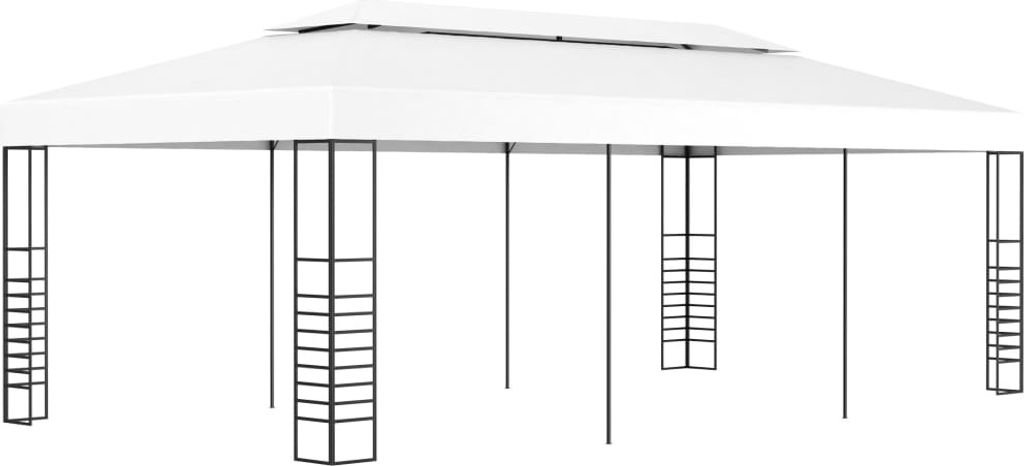 The Living Store Gartenpavillon 6×3 m Weiß