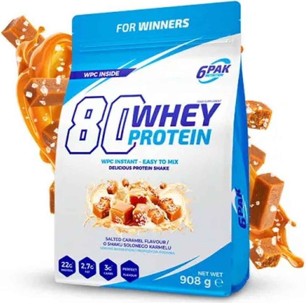 6PAK Nutrition | 80 Whey Protein | WPC Instant Salt caramel
