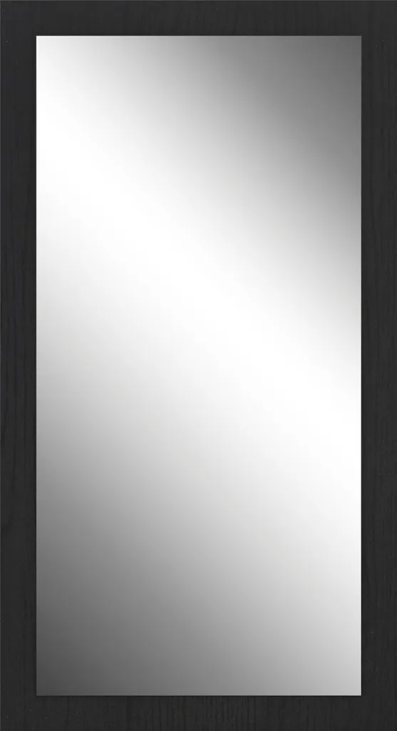 Miroir Travis bois bicolore noir chêne 54x100 cm cadre ultra fin