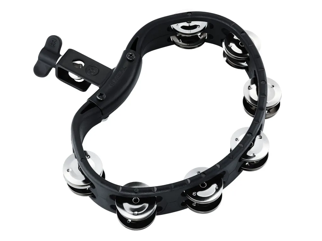 MEINL HTMT2BK Headliner Tambourin à main deux rangs en acier noir