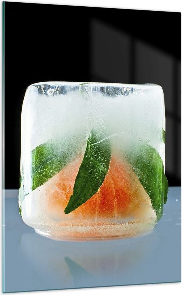 Bilder auf glas - Einteilig - Gefroren frucht dessert bio - 70x100cm - Glasbilder - Wandbilder - Bilder - Wanddekoration aus Glas - Glas Bilder - W...