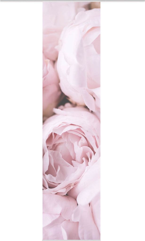 Schiebevorhang Bambusoptik Rosana Digitaldruck Rosen rosa kürzbar 60x260cm
