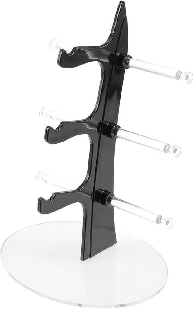 Support lunettes voilier noir à 3 étages en métal robuste et design
