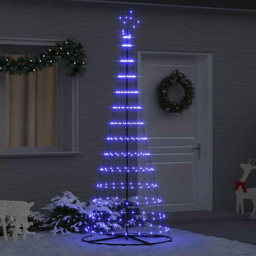 "Schlussverkauf" LED-Weihnachtsbaum(1 pc) - Kunstbaum/Tannenbaum - mit 295 LEDs mit Ständer Blau 250 cm Metall C8162