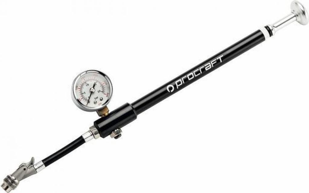 Procraft Federgabel-/ Dämpferpumpe Blow Up II Mini Schwarz/silber - präzise F...