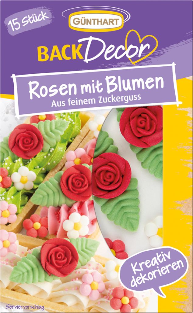 Rose di zucchero Günthart con fiori 24 g Immagine del prodotto 