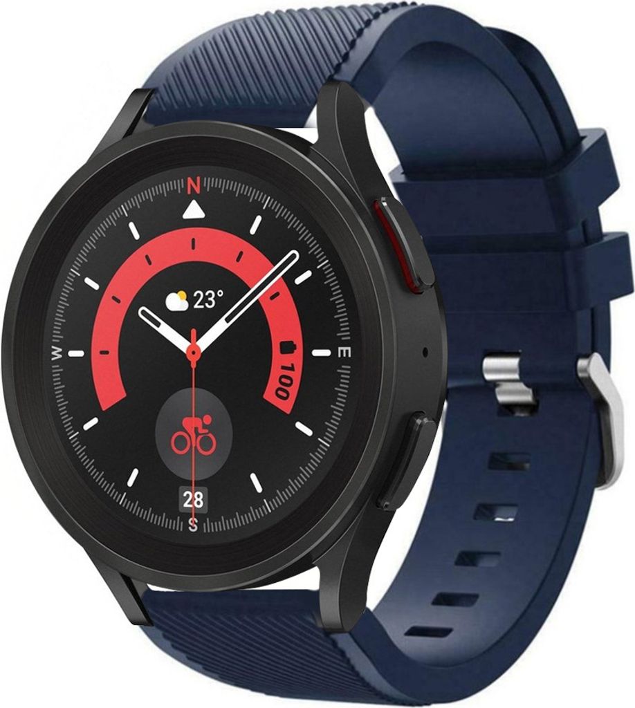 Strap-it Samsung Galaxy Watch 5 Pro Silikonarmband (Dunkelblau)