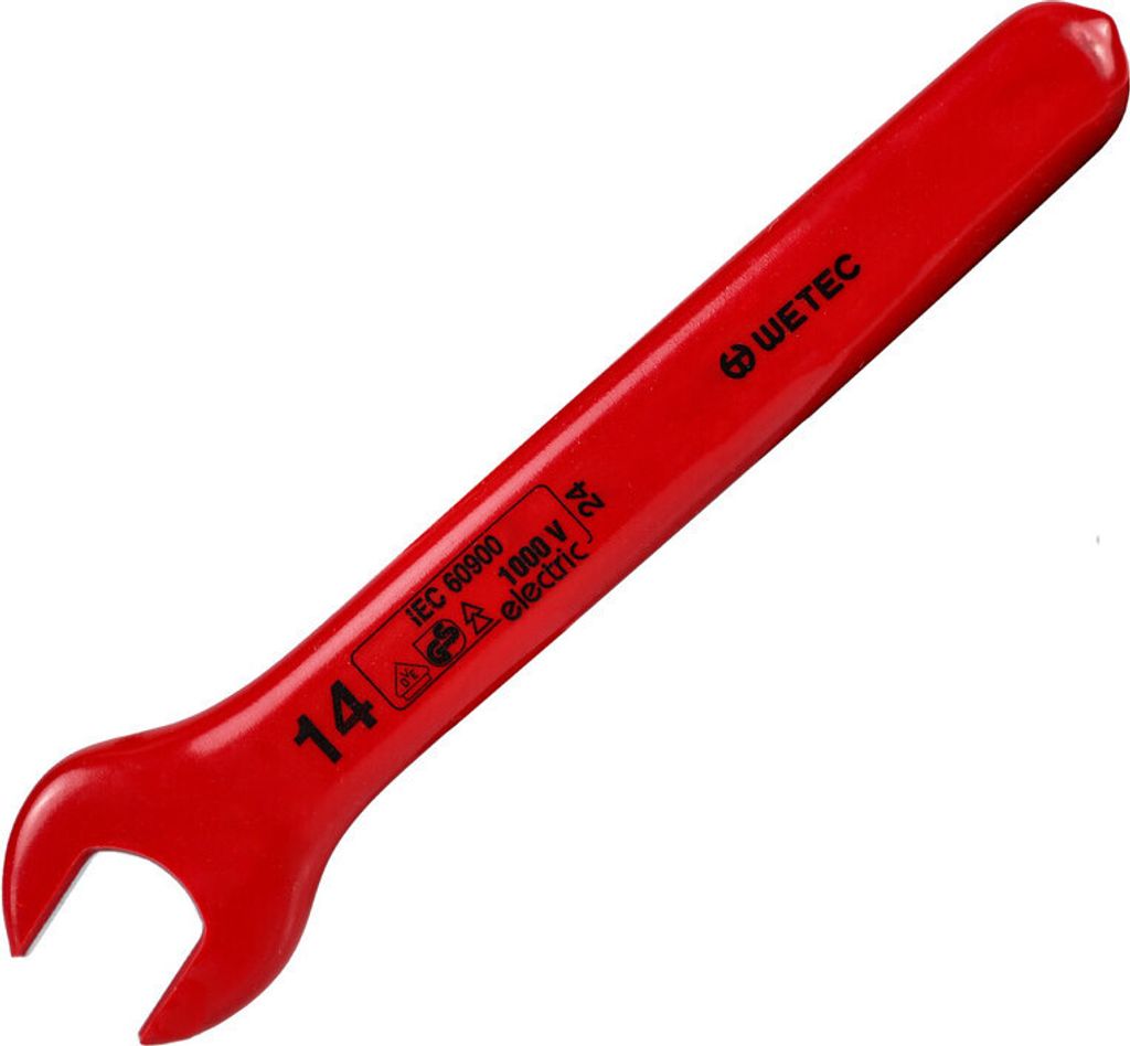 WETEC Einmaulschlüssel, DIN 7446, Schlüsselweite 14 mm, 1.000 V/VDE/GS