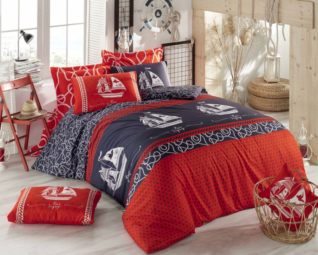 L'Essentiel Linge de Maison, Adal- PRL3240, Rot, Bettdecken, 100% Baumwolle ranforce