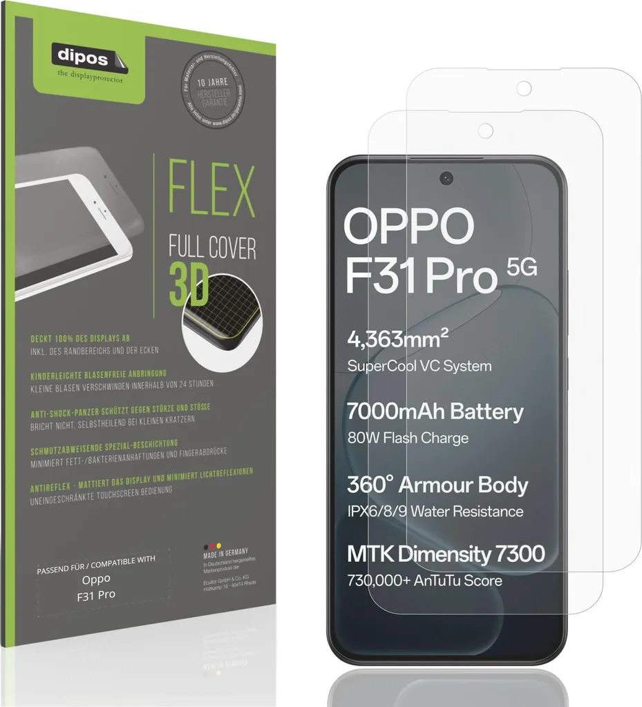 2x Protezione Schermo Oppo F31 Pro Opaca | Anti-Shock Resistente