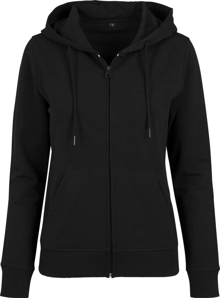 Build Your Brand BY069 | Damen Terry Zip Hoody - Farbe: Black - Größe: S