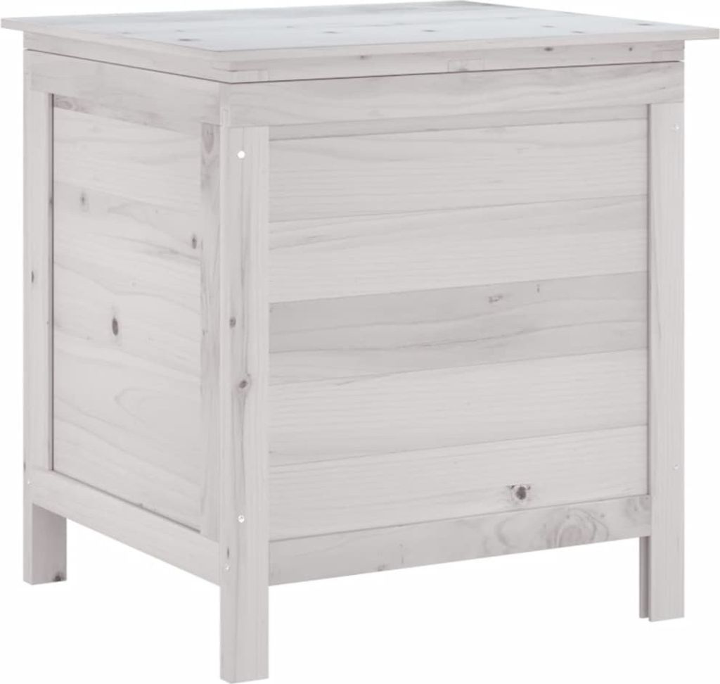 vidaXL Gartentruhe Weiß 50x49x56,5 cm Massivholz Tanne Produktbild 