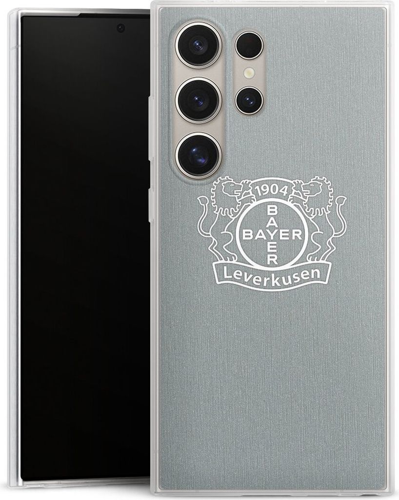 DeinDesign Slim Hülle für Samsung Galaxy S24 Ultra Silikon Case Ultra Dünn Handyhülle Bayer 04 Leverkusen Offizielles Lizenzprodukt Wappen