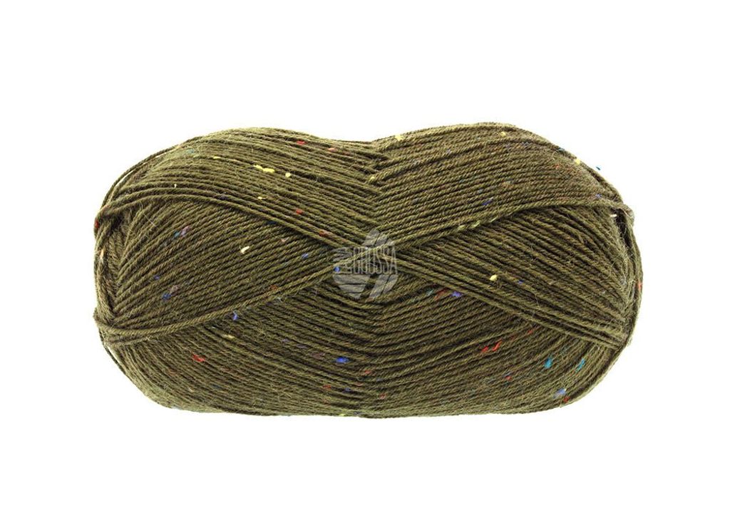Lana Grossa Meilenweit 100 Tweed 168 Lodengrün 100g